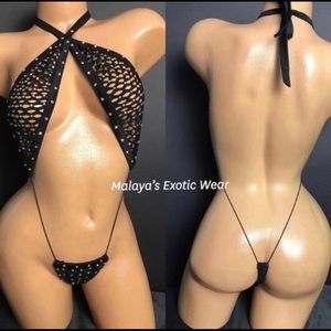 NWT Exotic Dancer Rhinestone Romper
